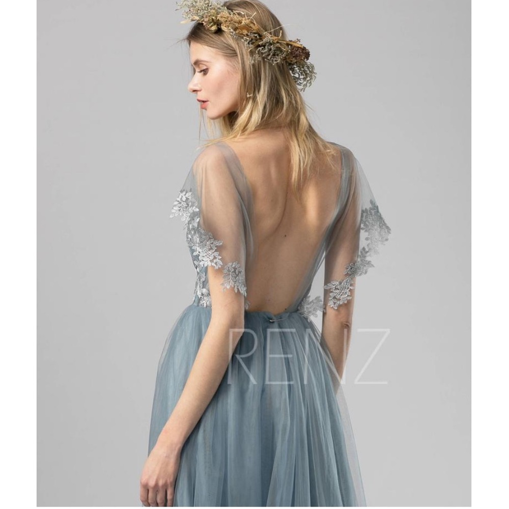 Full-Length Blue Gown